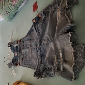 Mossimo Supply Bluejean Overalls, Large